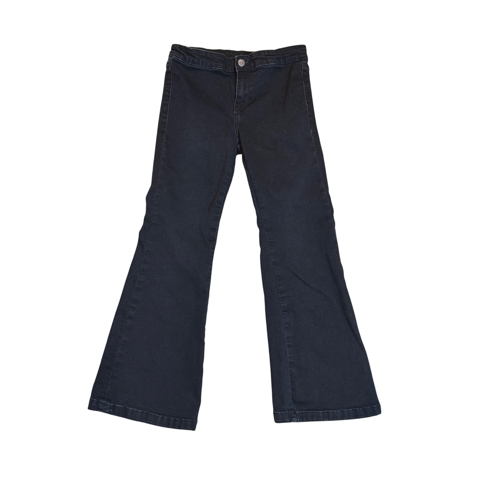 Forever 21 Kids Girls Black Flare Jeans Size 11/12 Stretch Denim Pants